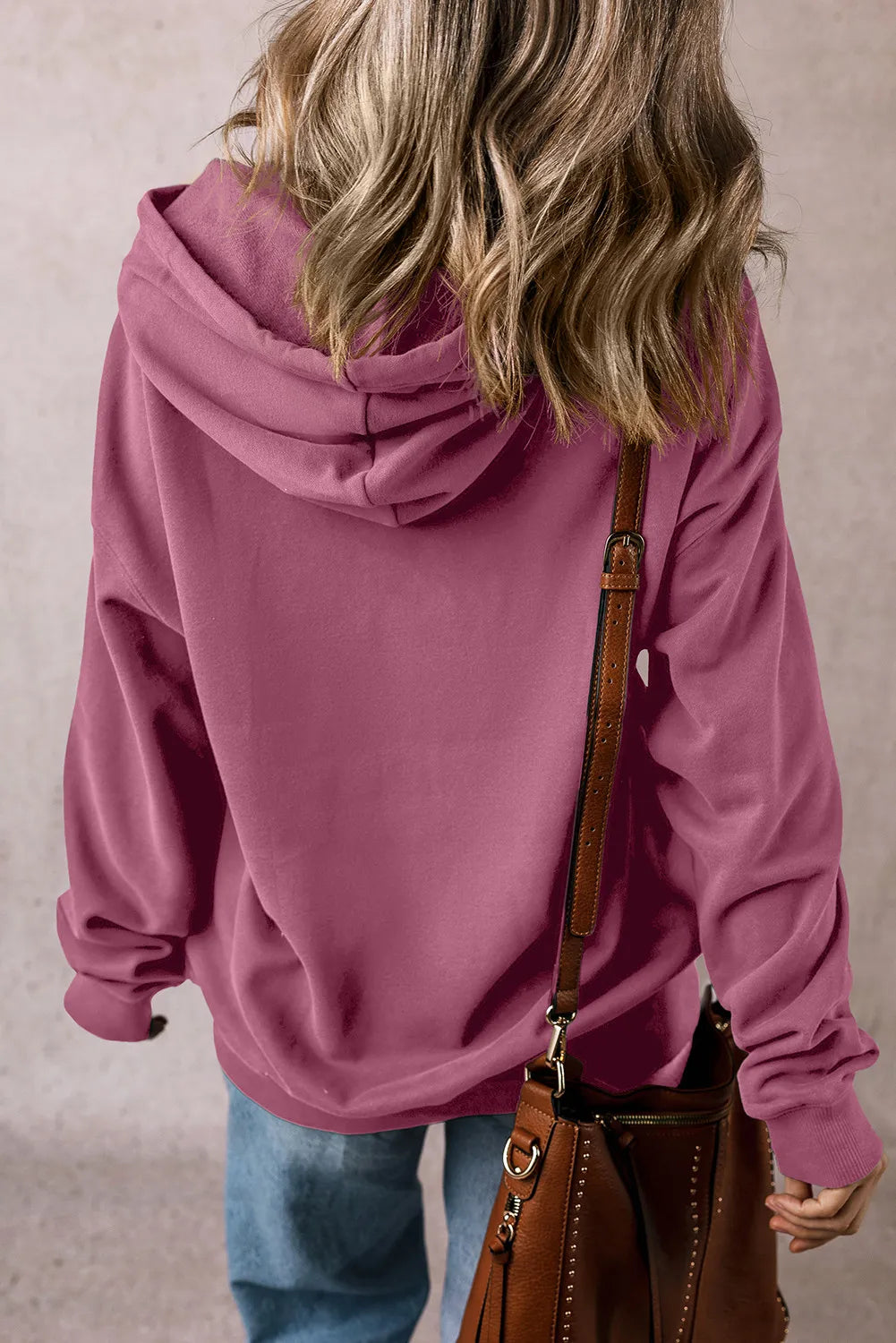 Drawstring Dropped Shoulder Long Sleeve Hoodie - Luxe4Everyday Hoodie