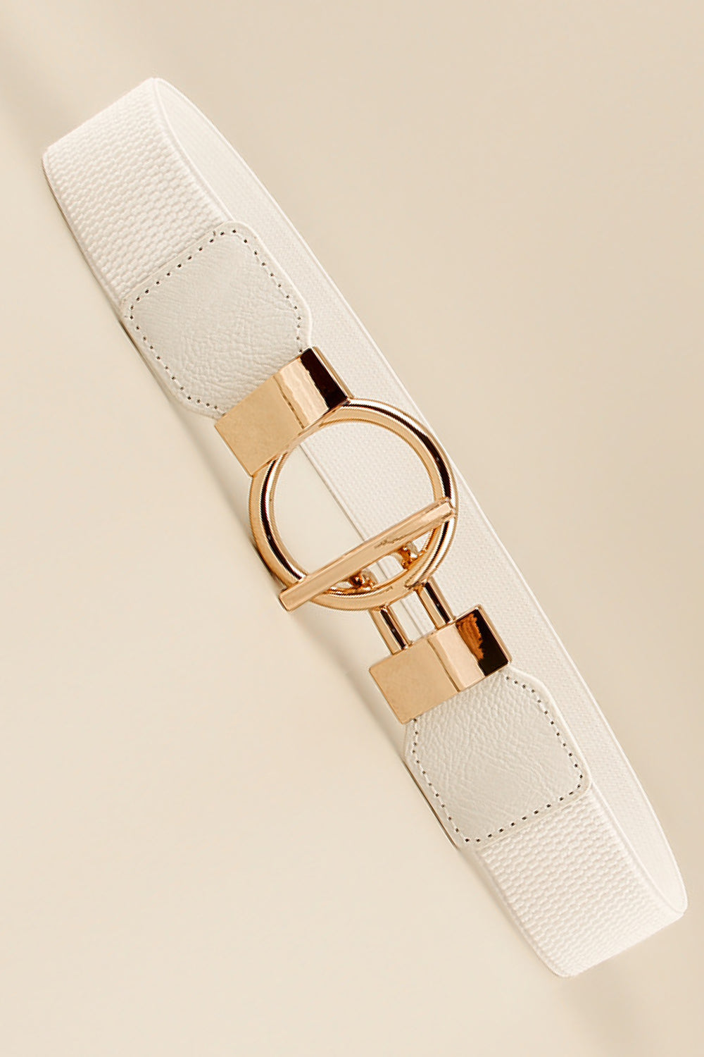 Circle Shape Buckle Zinc Alloy Buckle PU Leather Belt - Luxe4Everyday Belt