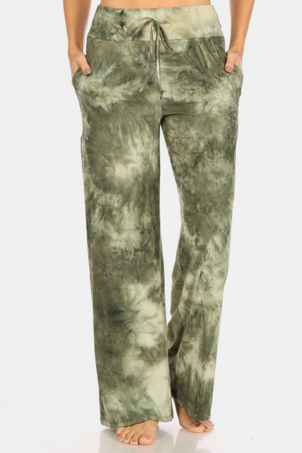 Leggings Depot Buttery Soft Printed Drawstring Pants - Luxe4Everyday GREEN / S Leggings