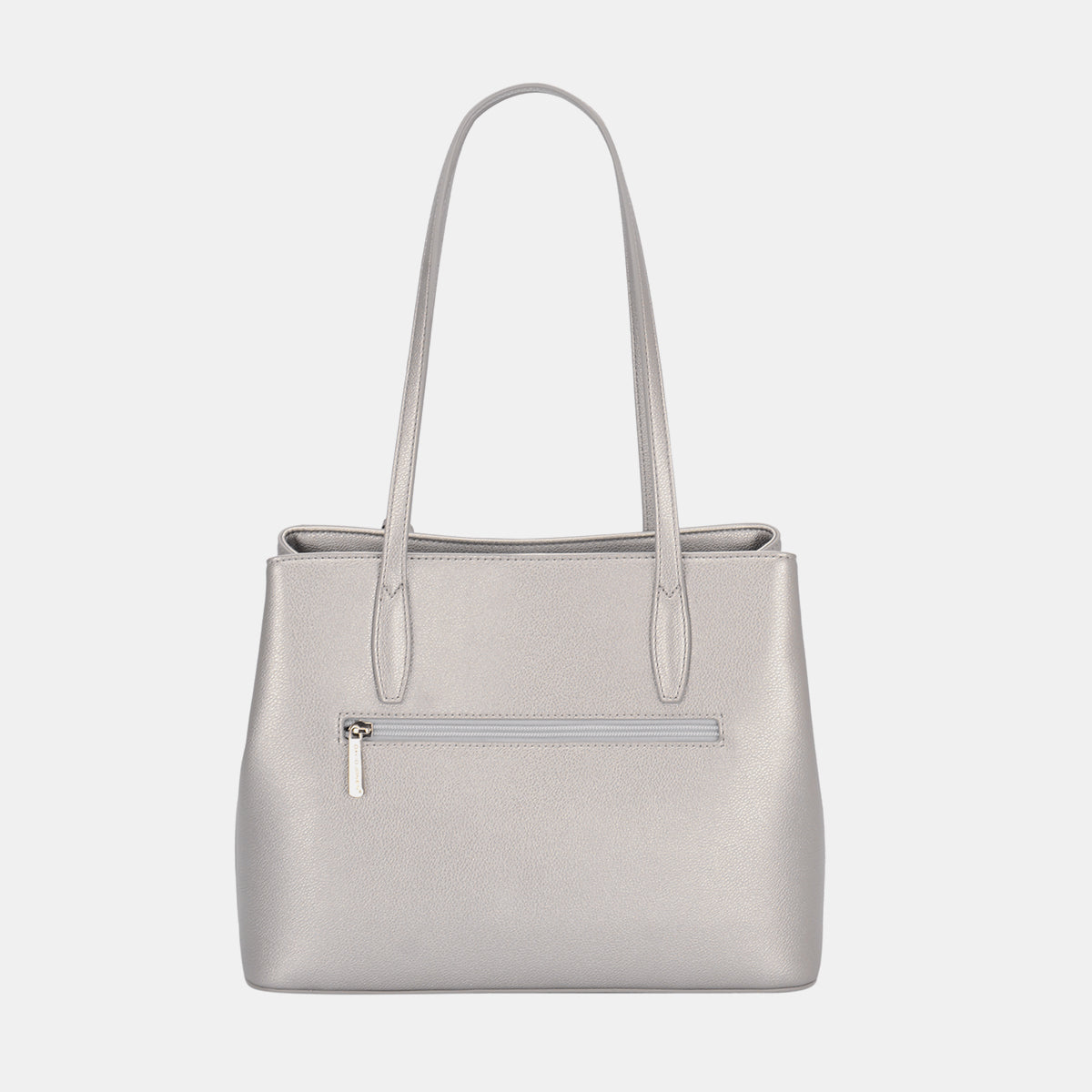 David Jones PU Leather Handbag - Luxe4Everyday D.Silver / One Size Bags