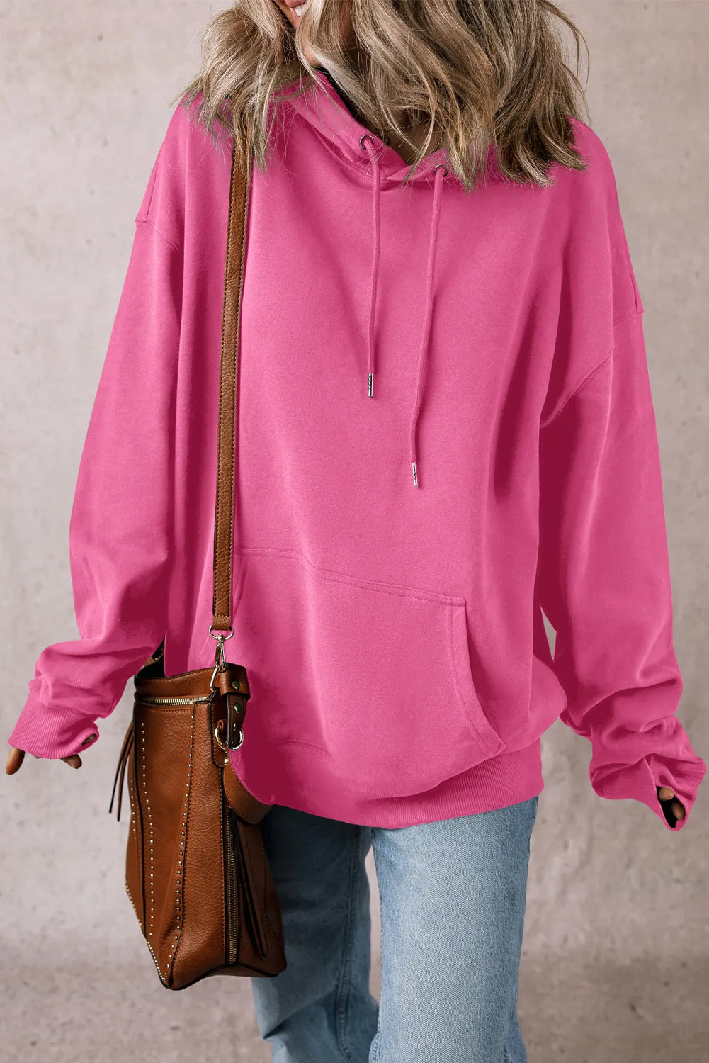 Drawstring Dropped Shoulder Long Sleeve Hoodie - Luxe4Everyday Hoodie