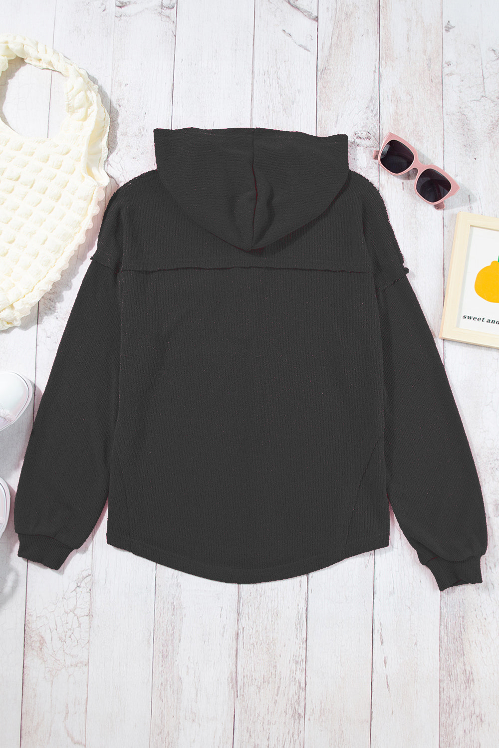 Pocketed Dropped Shoulder Long Sleeve Hoodie - Luxe4Everyday Hoodie