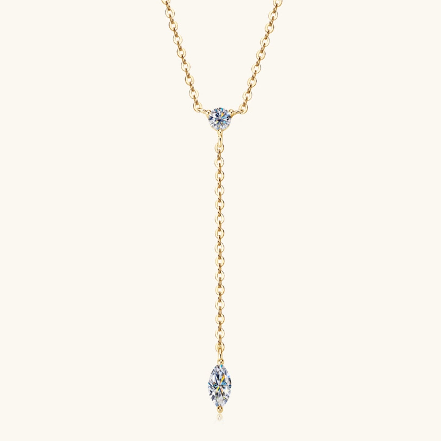 Moissanite 925 Sterling Silver Necklace - Luxe4Everyday Gold / One Size Necklace