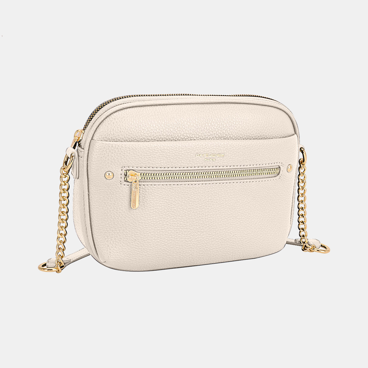 David Jones Chain Detail Small Crossbody Bag - Luxe4Everyday Creamy White / One Size Crossbody Bag