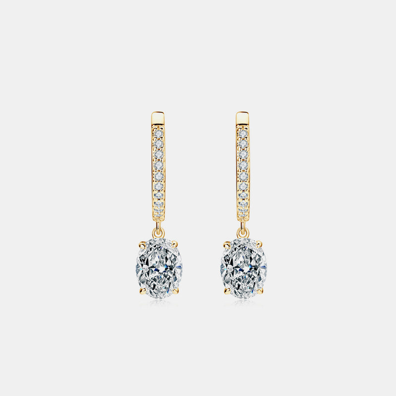 3 Carat Moissanite 925 Sterling Silver Earrings - Luxe4Everyday Gold / One Size Earrings