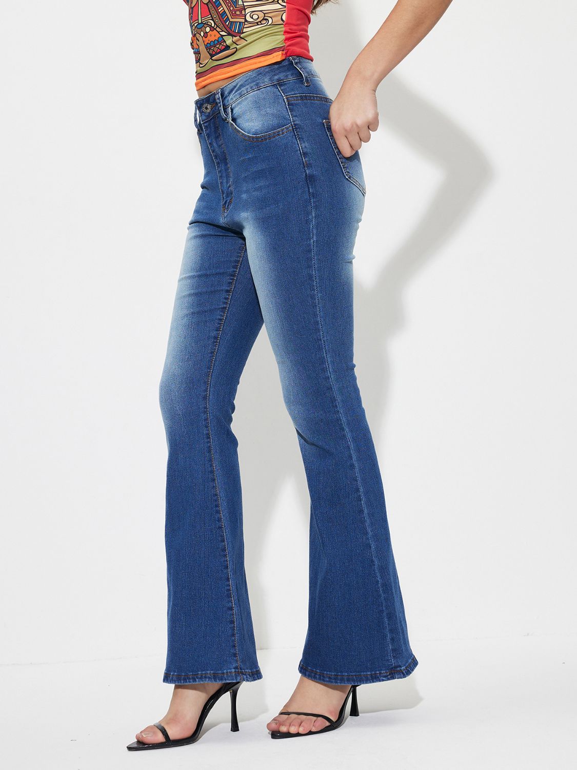 Mid-Rise Waist Bootcut Jeans - Luxe4Everyday Jeans