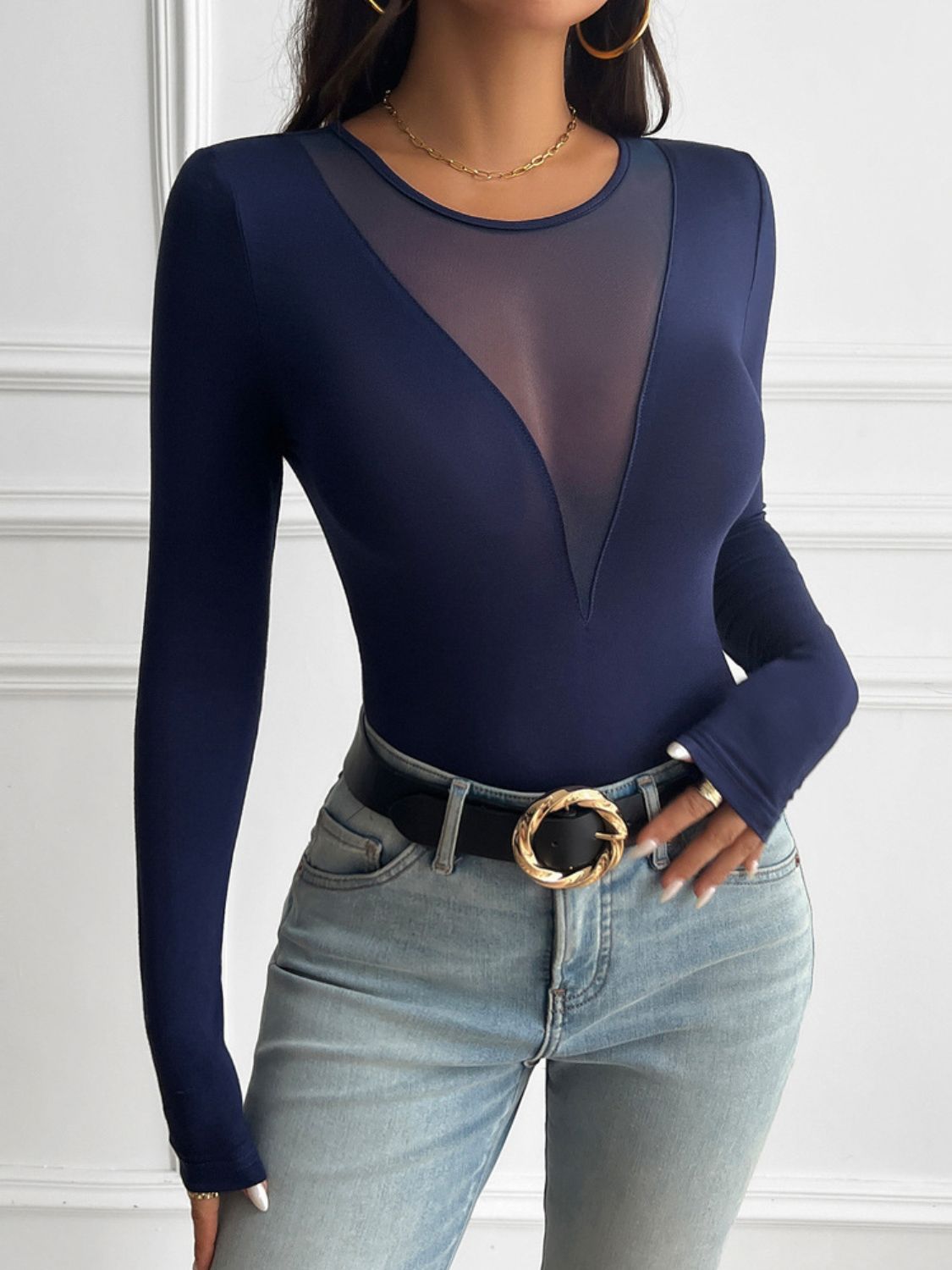 Devine Round Neck Long Sleeve T-Shirt - Luxe4Everyday shirt