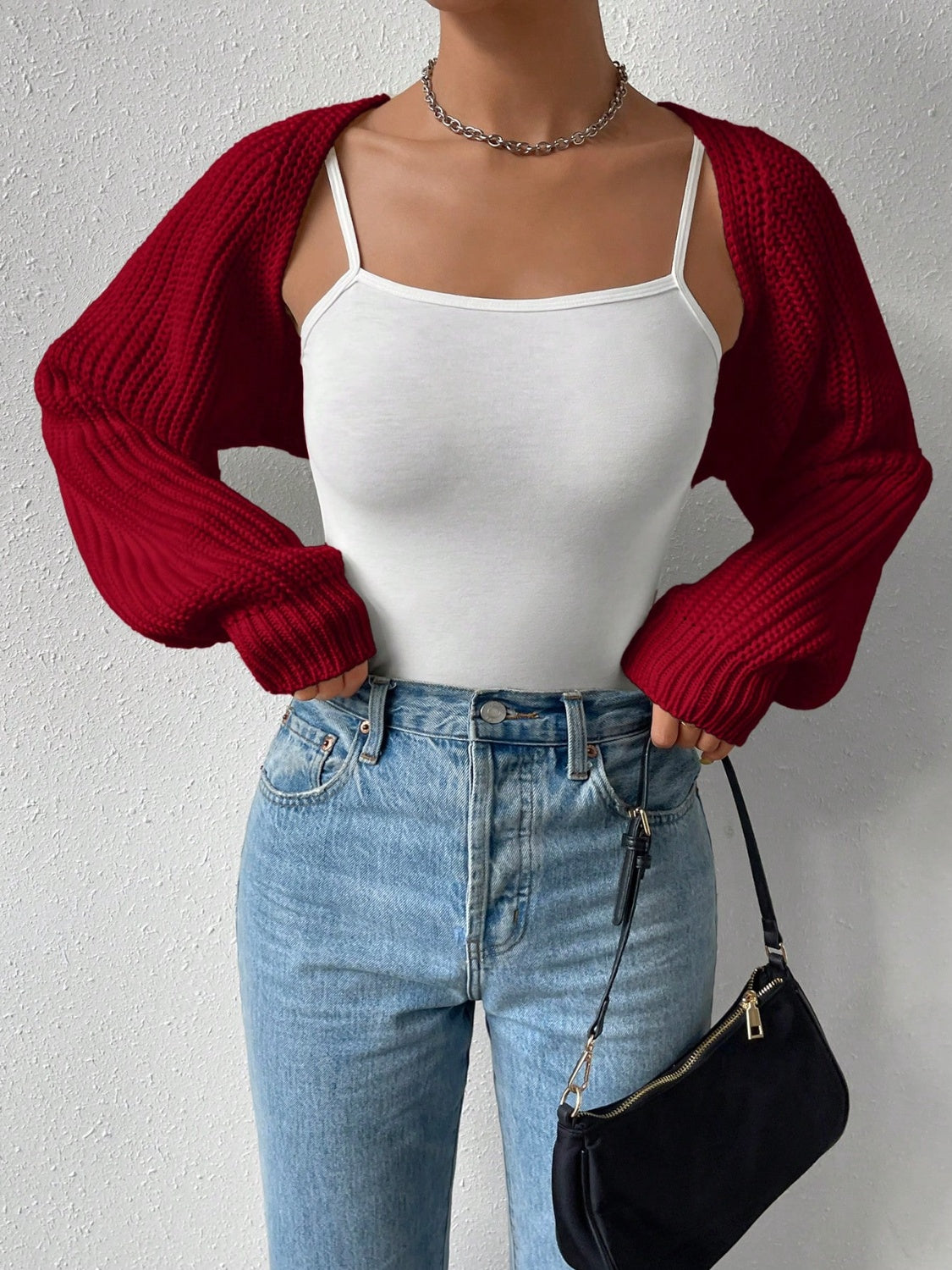 Honey Open Front Long Sleeve Cropped Cardigan - Luxe4Everyday Sweater