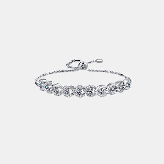 1 Carat Moissanite 925 Sterling Silver Bracelet - Luxe4Everyday Silver / One Size Bracelet