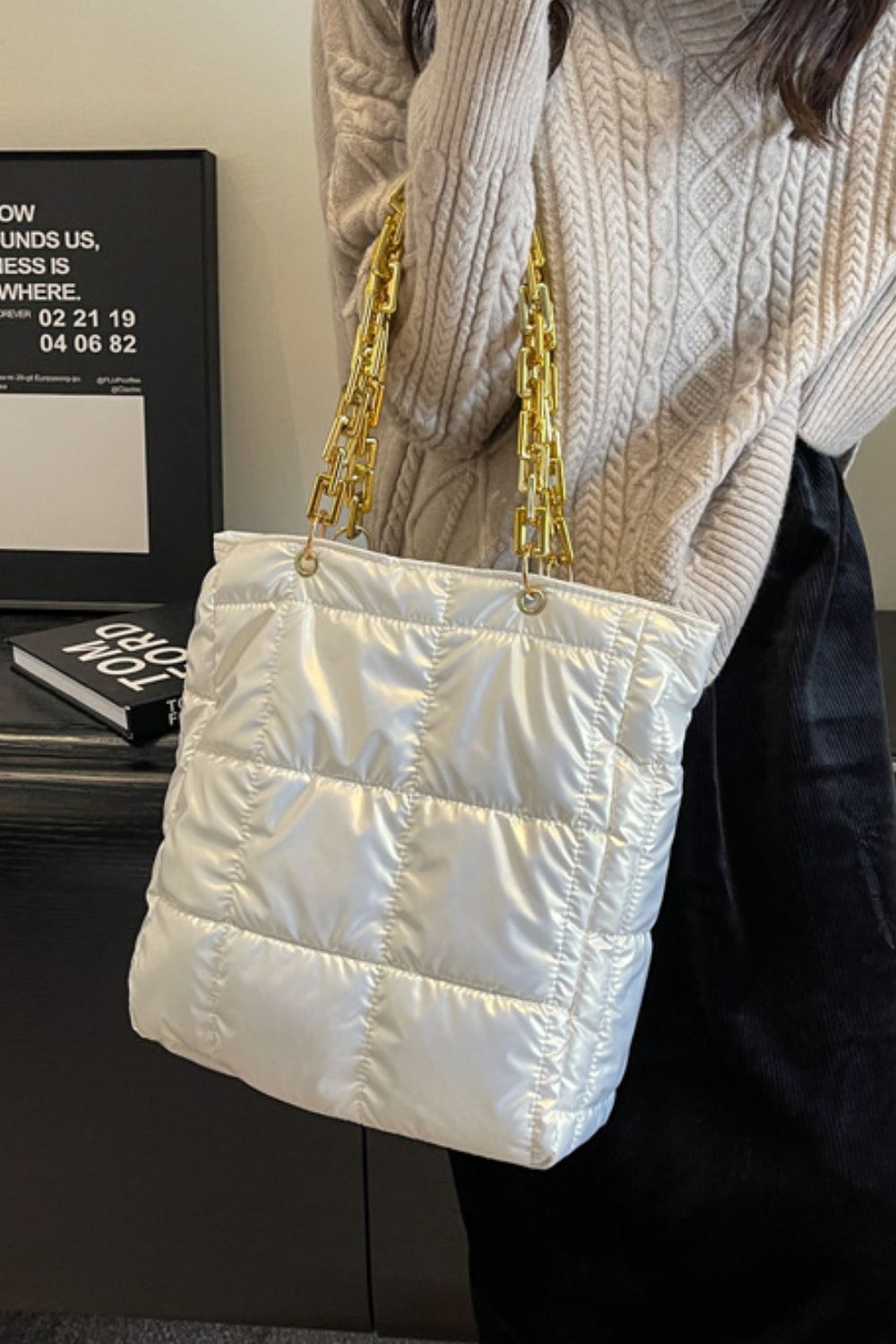 Bubble Texture Chain Handbag - Luxe4Everyday Bags