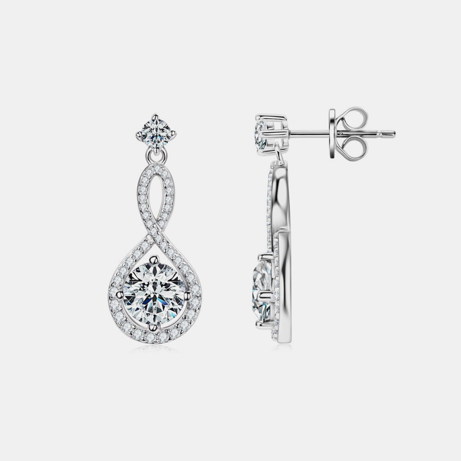 1 Carat Moissanite 925 Sterling Silver Earrings - Luxe4Everyday Earrings