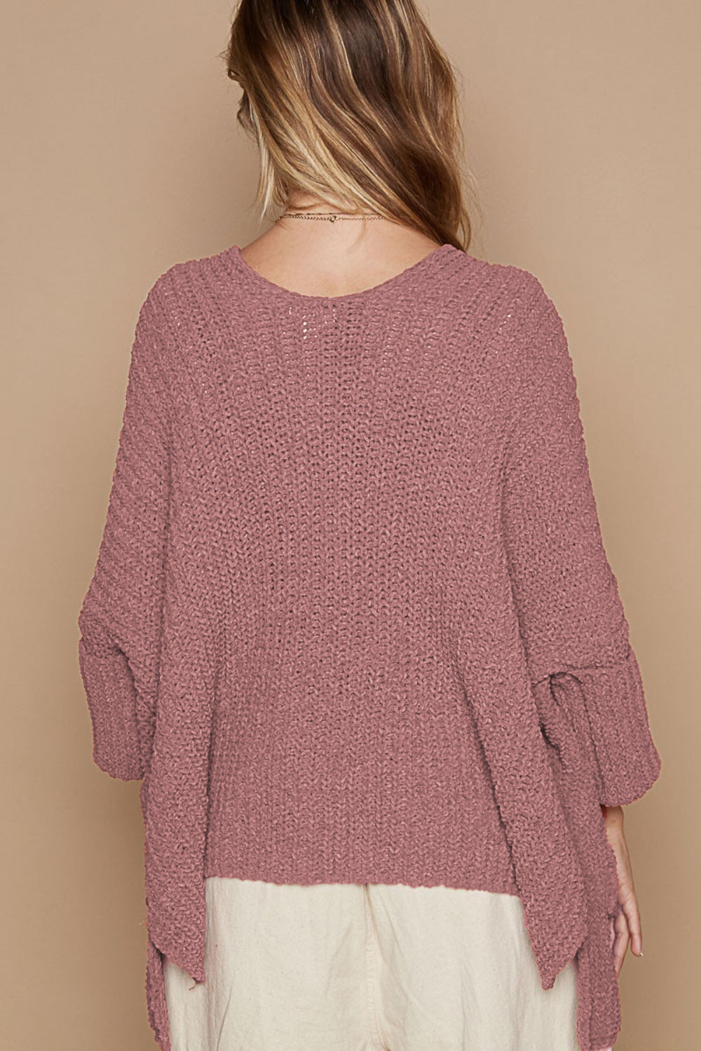 POL Open Front Sweater Cardigan with Pockets - Luxe4Everyday Sweater