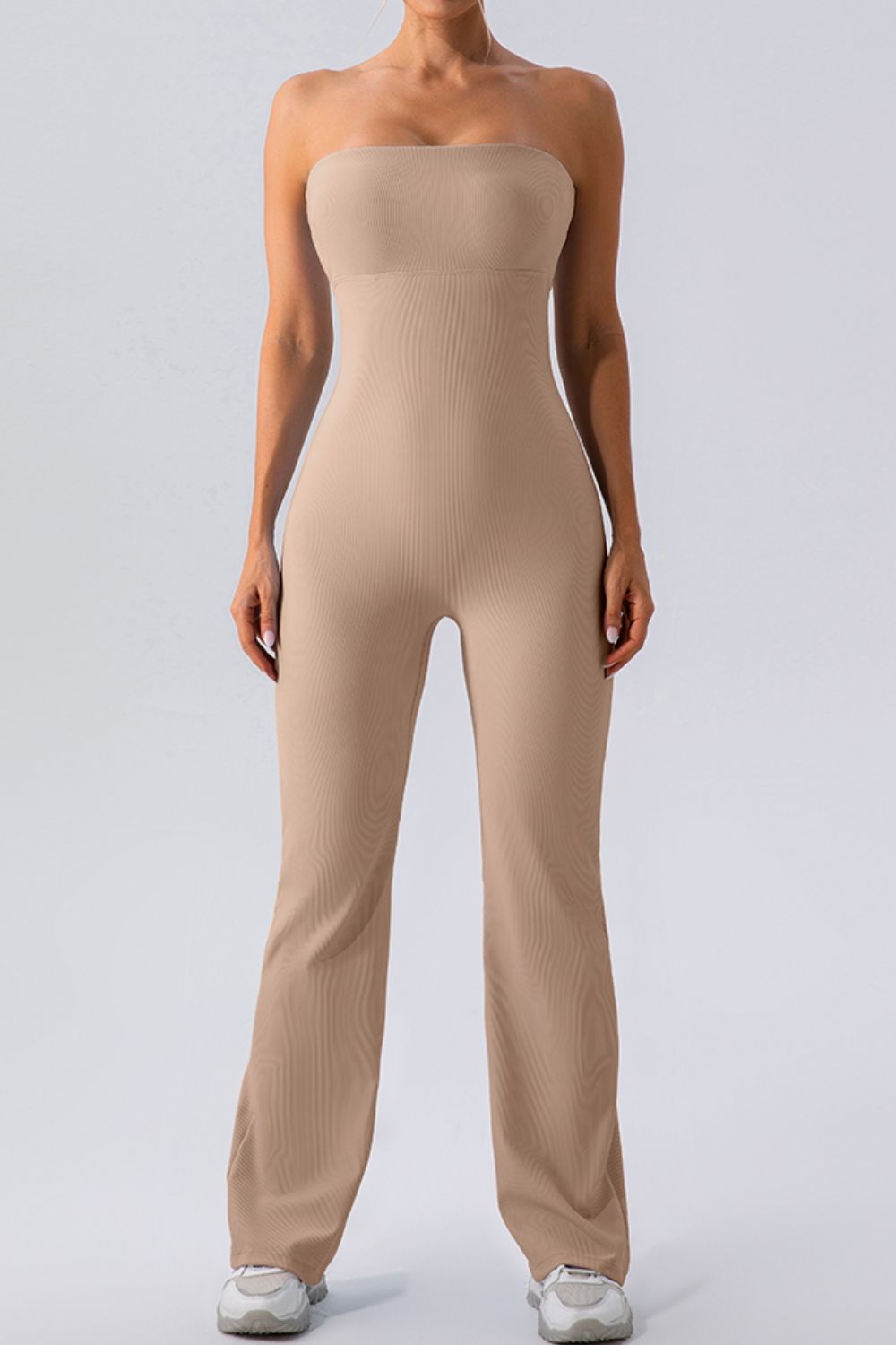 Sleeveless Straight Active Jumpsuit - Luxe4Everyday Camel / S Activewear