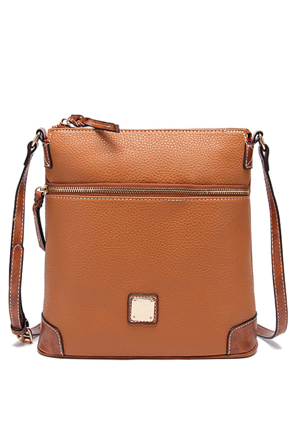 PU Leather Crossbody Bag - Luxe4Everyday Ochre / One Size Bags