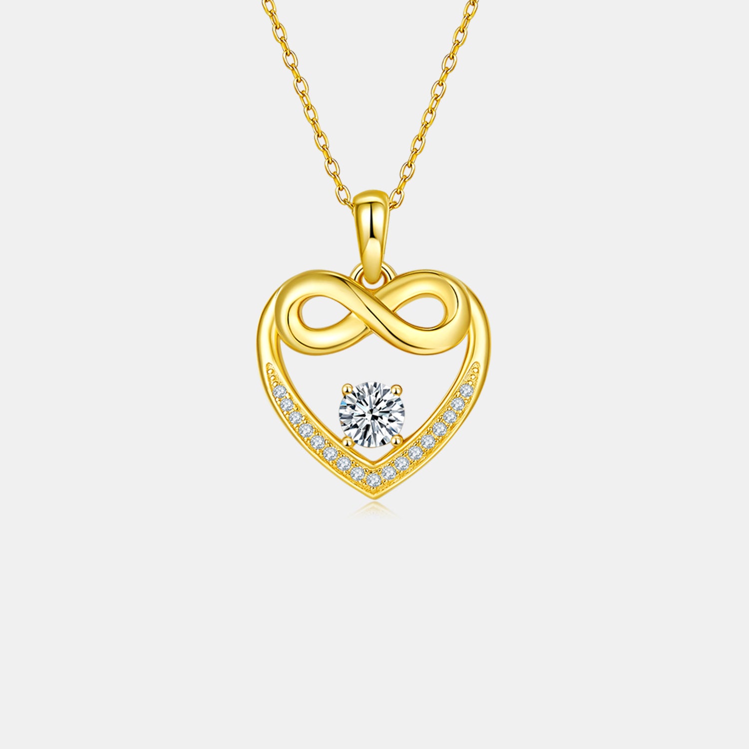 Moissanite 925 Sterling Silver Heart Necklace - Luxe4Everyday Necklace