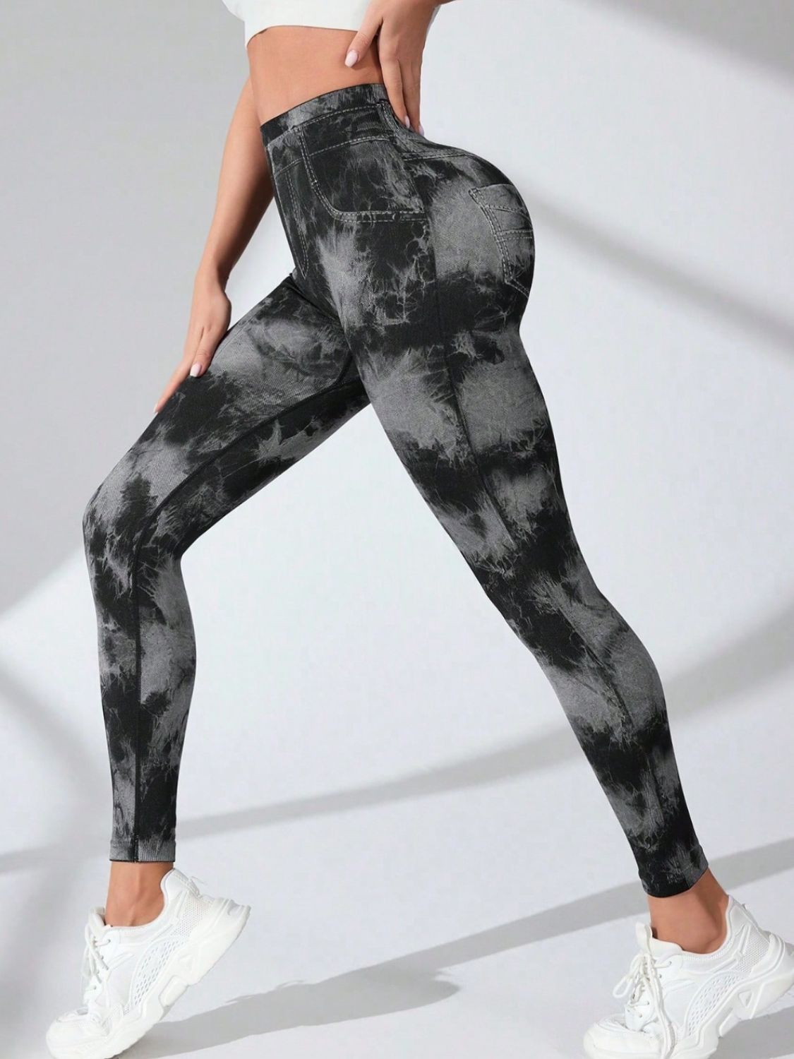 Tie-Dye High Waist Active Leggings - Luxe4Everyday Black / S activewear