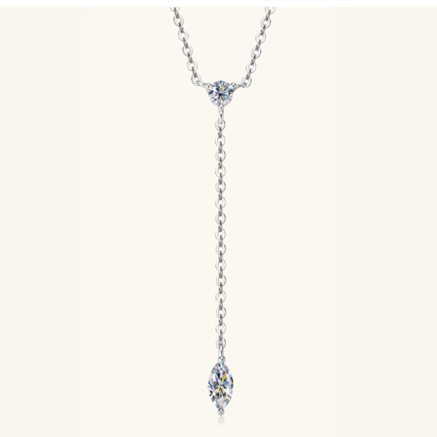 Moissanite 925 Sterling Silver Necklace - Luxe4Everyday Silver / One Size Necklace