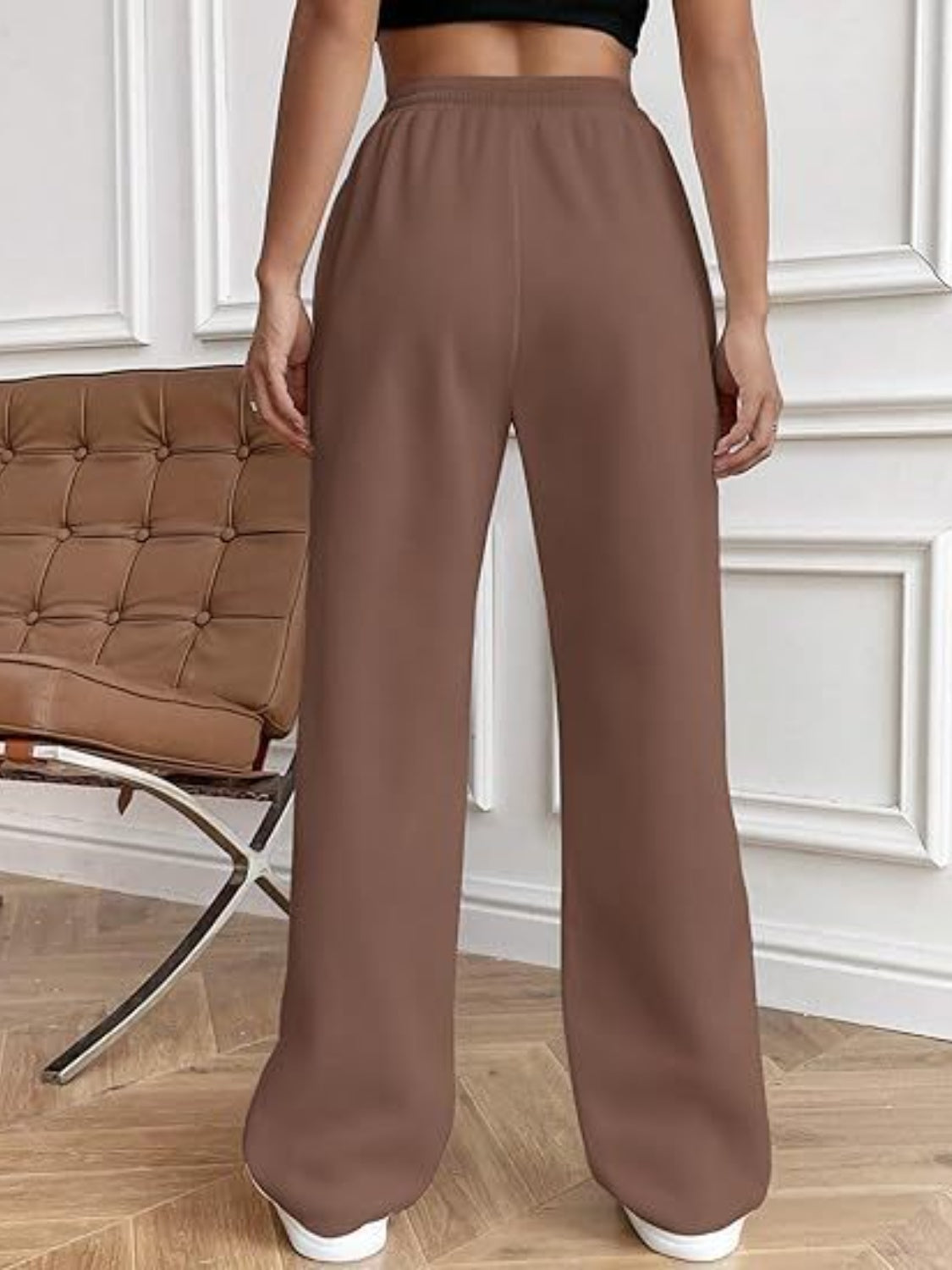 Drawstring Wide Leg Pants with Pockets - Luxe4Everyday Pants