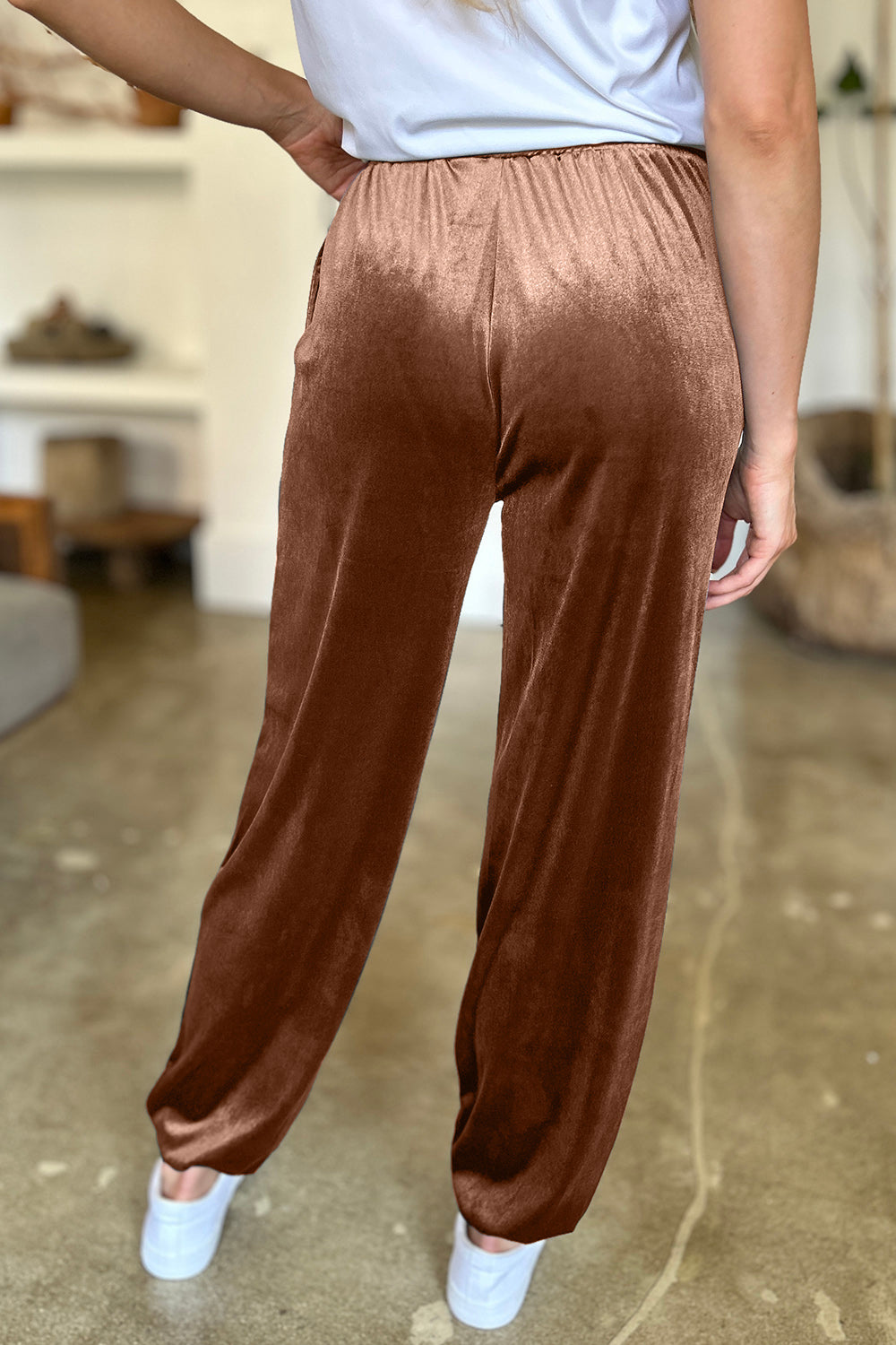 FAM-FAM Pocketed Elastic Waist Joggers - Luxe4Everyday Pants