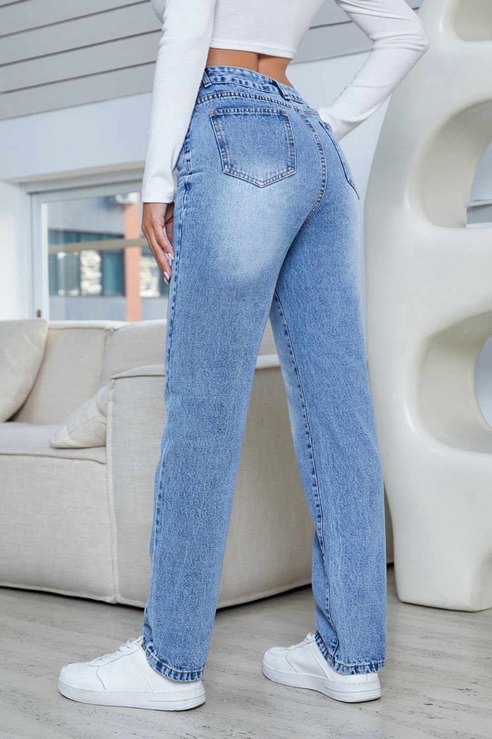 Straight Jeans with Pockets - Luxe4Everyday Light / S Jeans