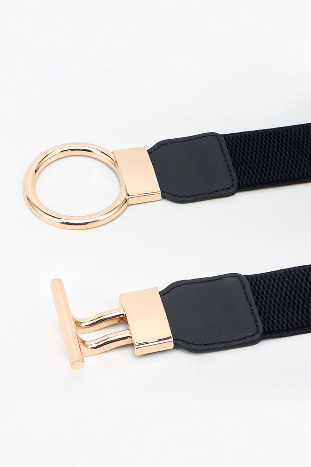 Circle Shape Buckle Zinc Alloy Buckle PU Leather Belt - Luxe4Everyday Belt