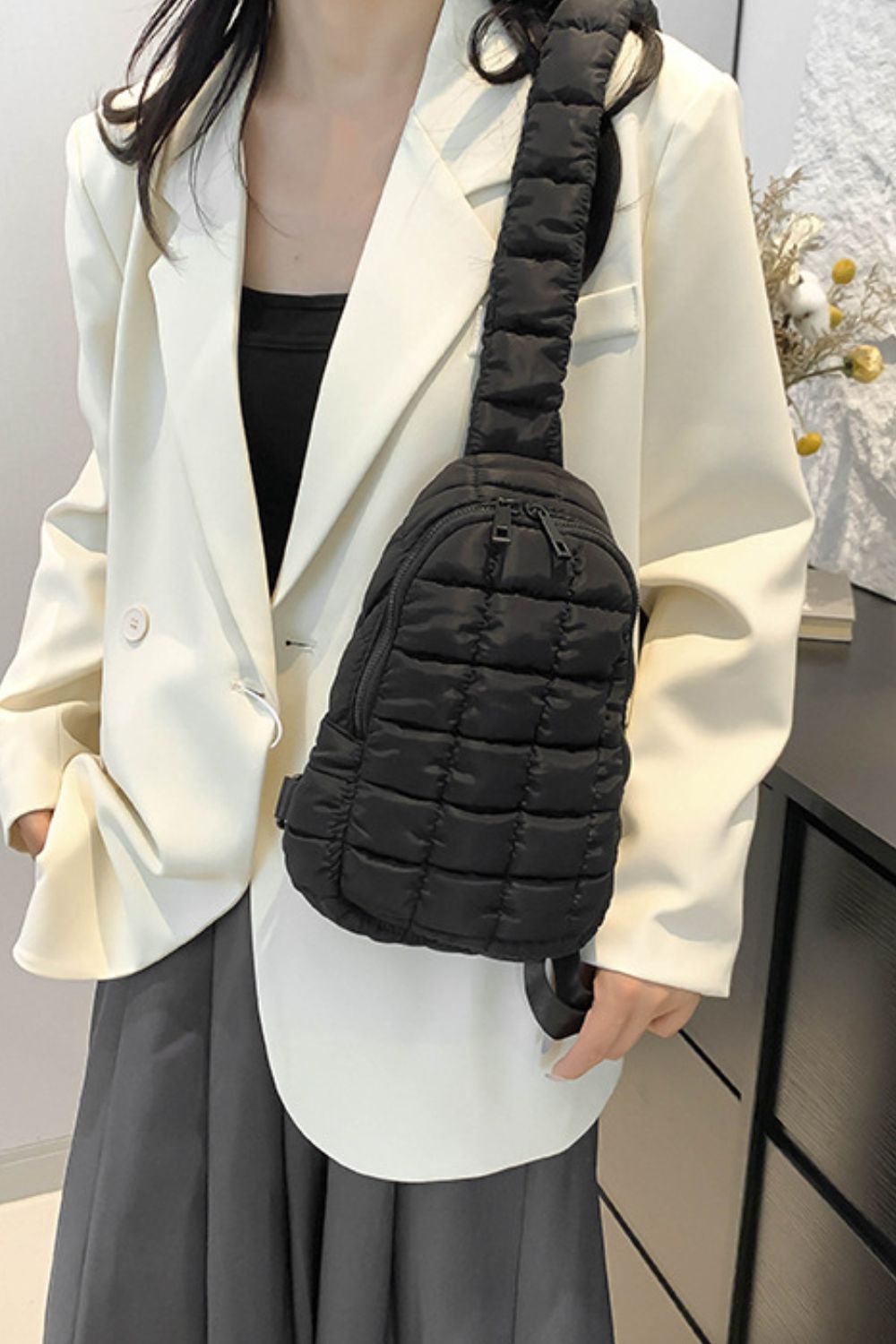 Quilted Nylon Crossbody Bag - Luxe4Everyday Bags