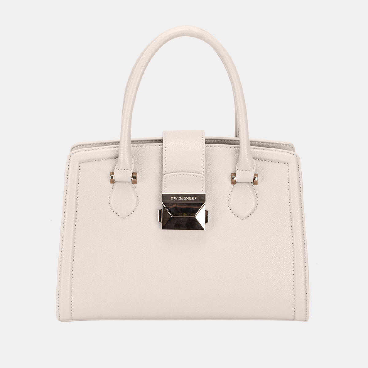 David Jones PU Leather Handbag - Luxe4Everyday Creamy White / One Size Bags