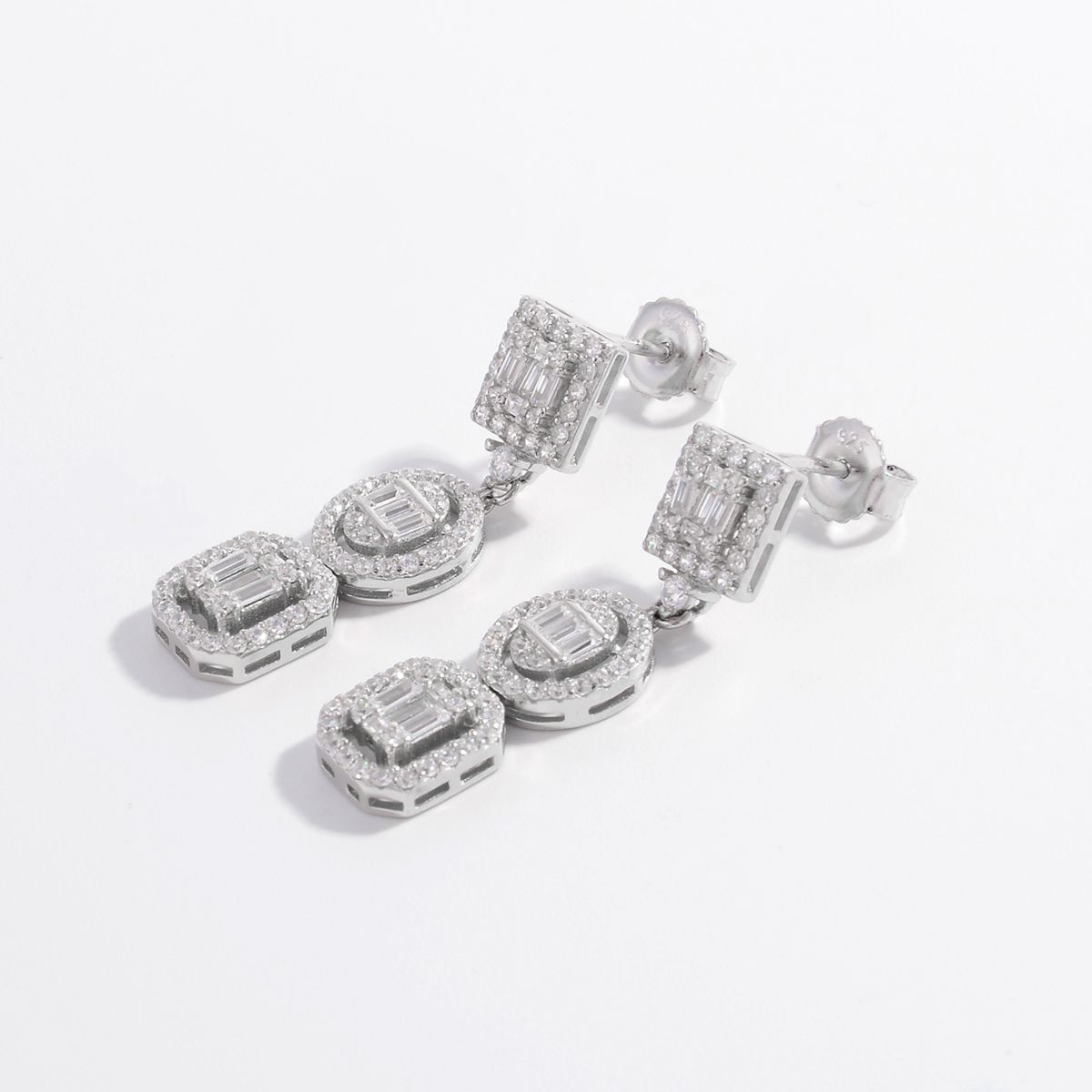 925 Sterling Silver Inlaid Zircon Earrings - Luxe4Everyday Earrings