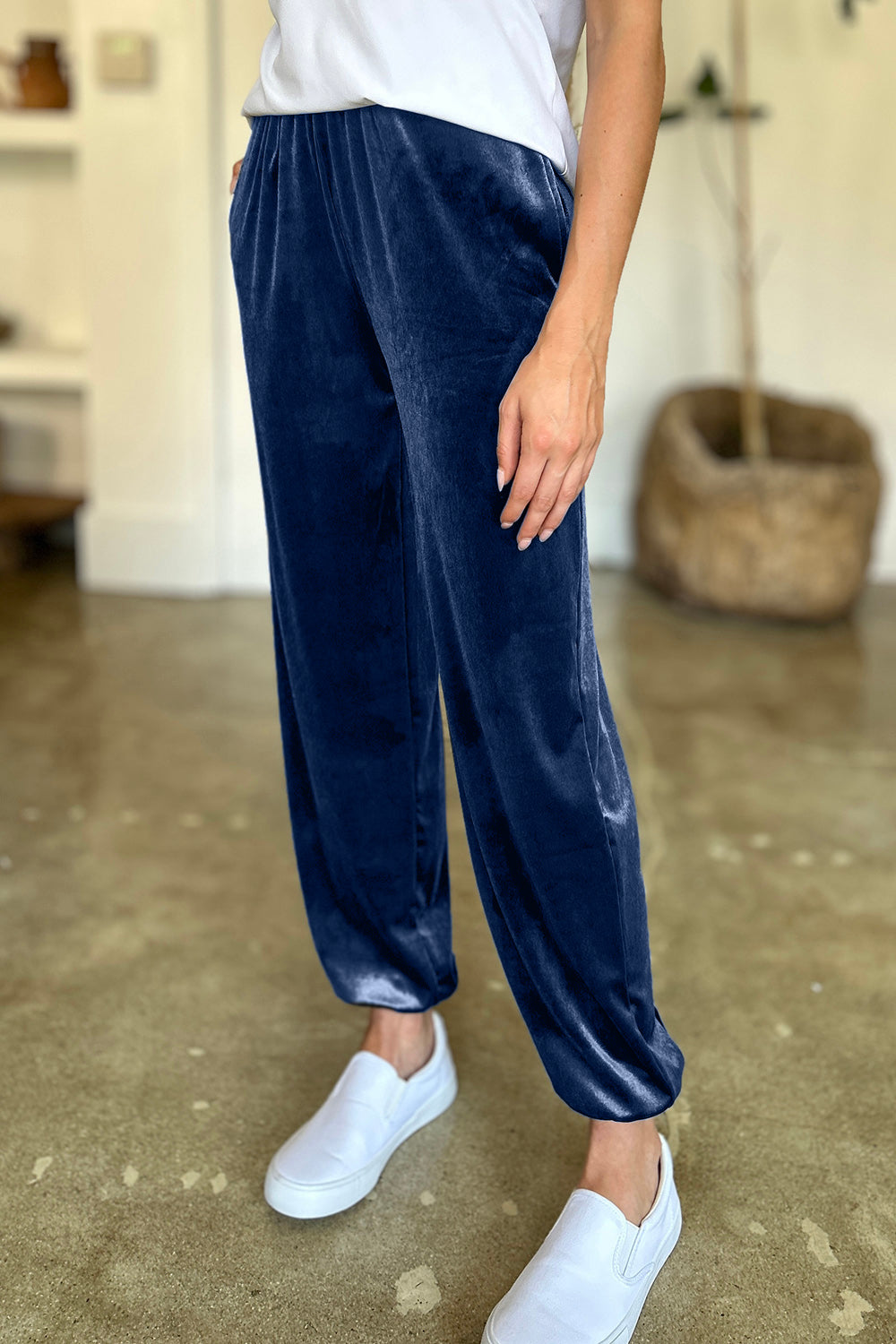 FAM-FAM Pocketed Elastic Waist Joggers - Luxe4Everyday Pants