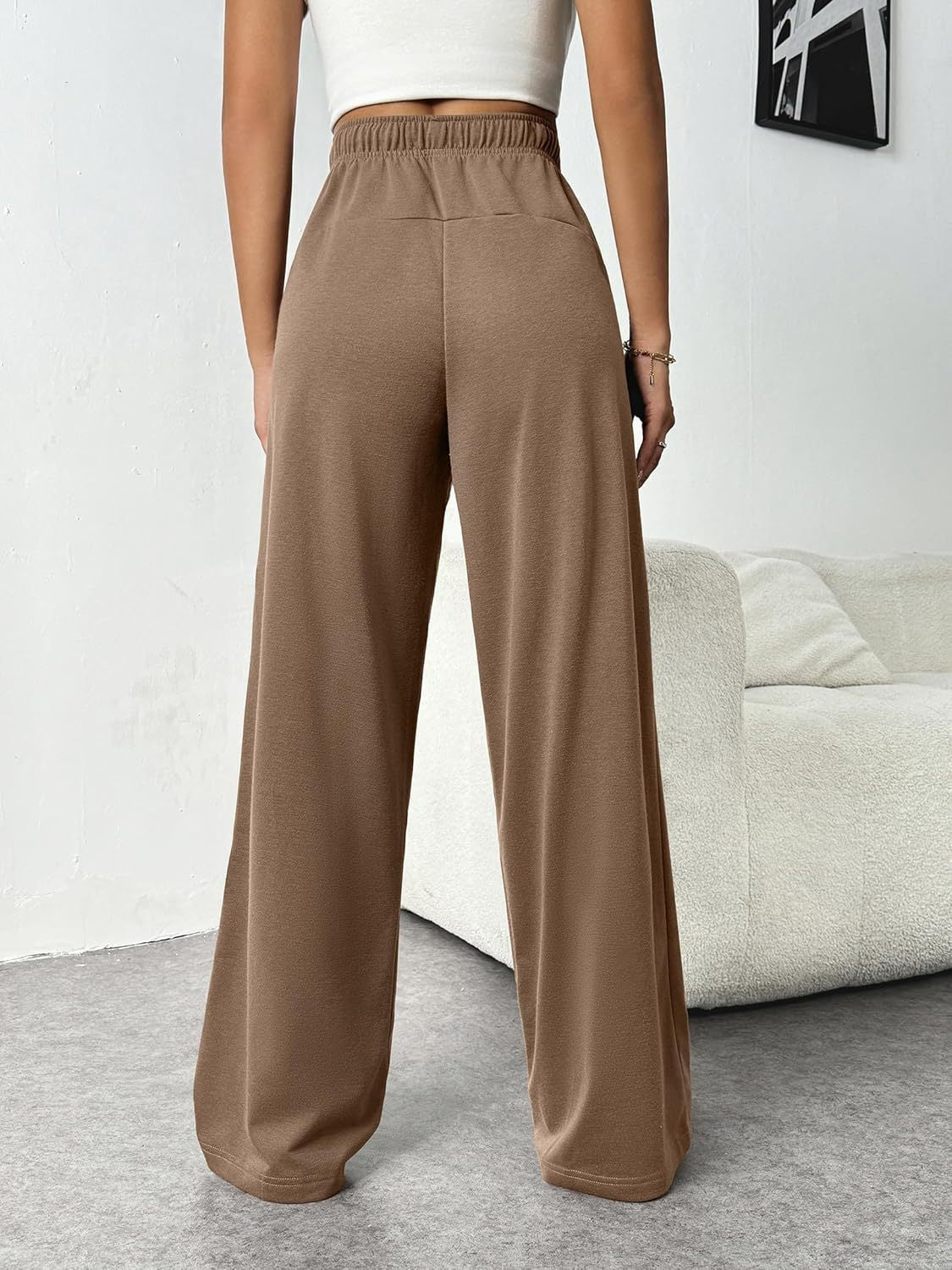 Drawstring Wide Leg Pants with Pockets - Luxe4Everyday Pants