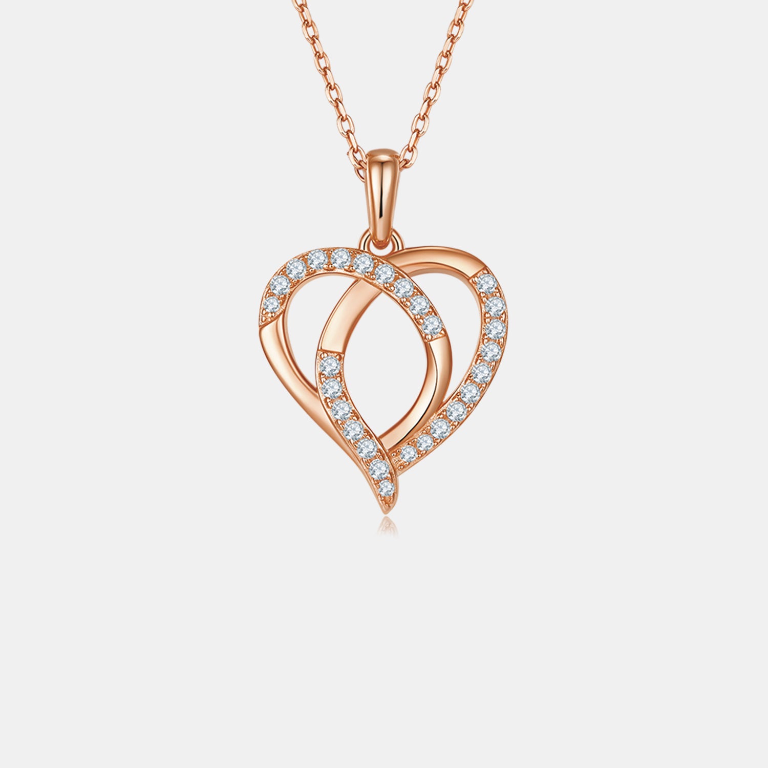 Moissanite 925 Sterling Silver Heart Shape Necklace - Luxe4Everyday Necklace