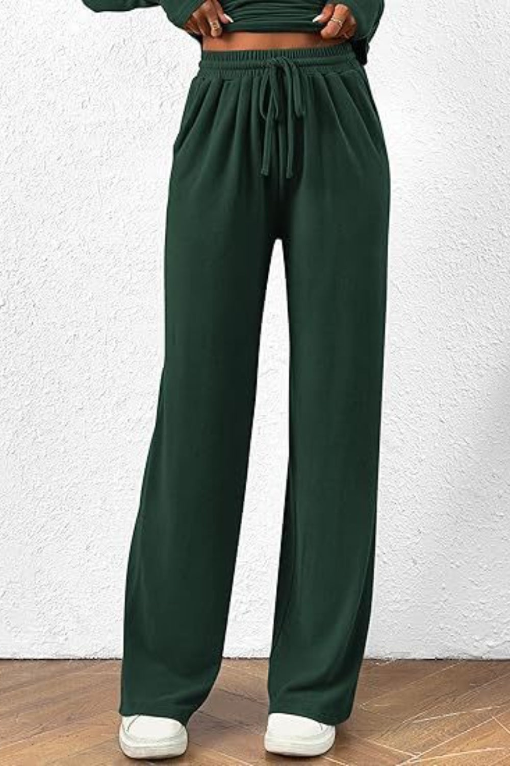 Round Neck Long Sleeve Top and Pants Set - Luxe4Everyday two-piece set