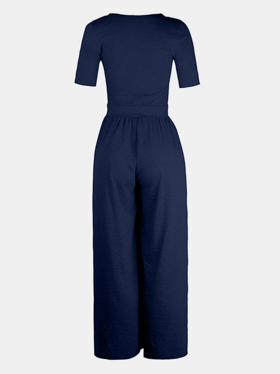 Scoop Neck Short Sleeve Jumpsuit - Luxe4Everyday Jumpsuit