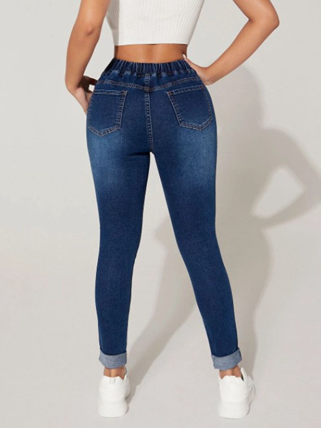 Drawstring Cropped Jeans - Luxe4Everyday Medium / S Jeans