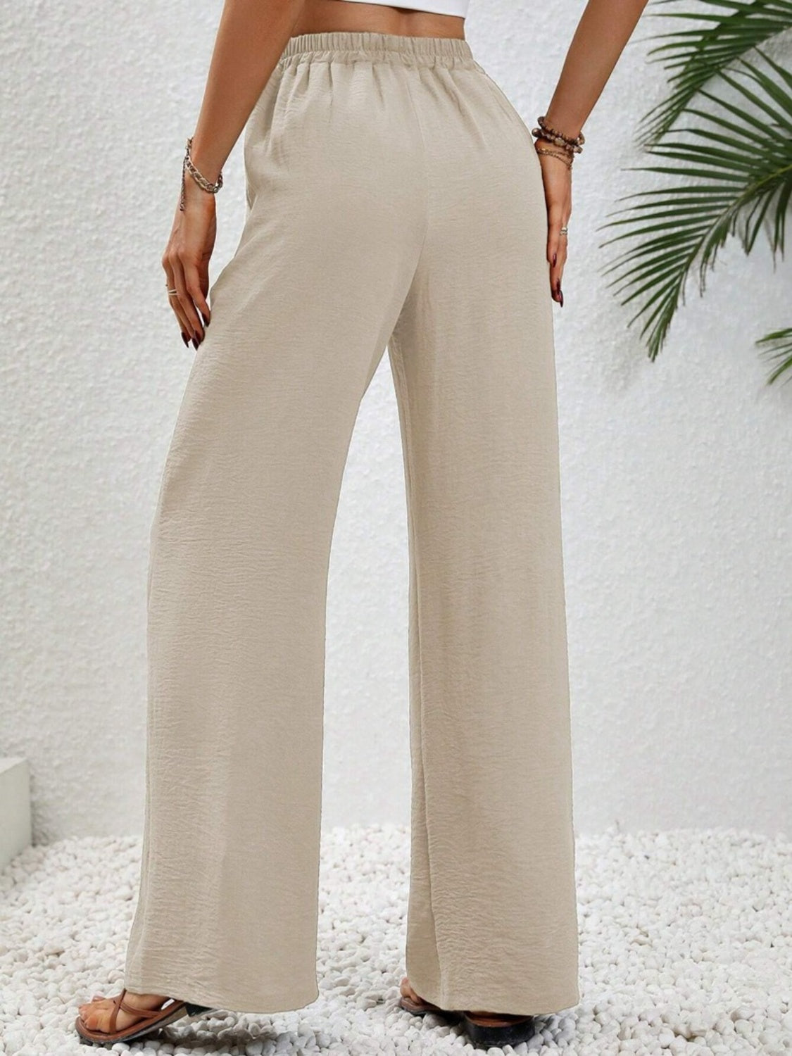 Wide Leg Drawstring Pants - Luxe4Everyday Caramel / S Pants