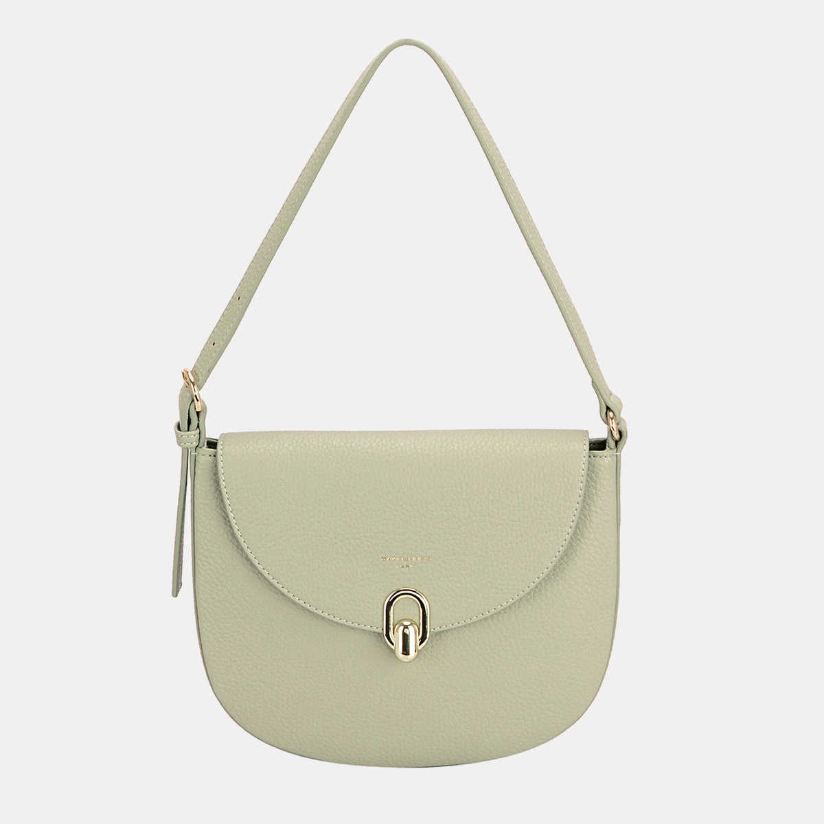 David Jones Metal Buckle Shoulder Bag - Luxe4Everyday Greyish Green / One Size Bags