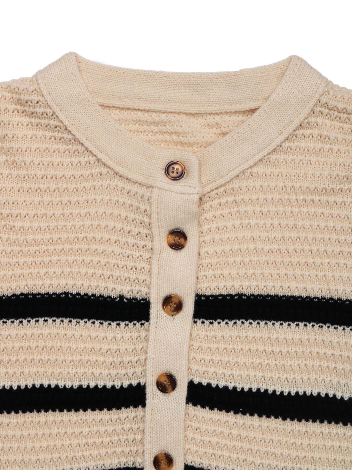 Perfee Striped Half Button Long Sleeve Sweater - Luxe4Everyday Sweater