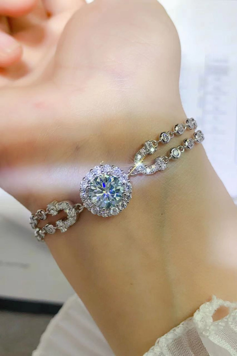 2 Carat Moissanite Double-Layered Bracelet - Luxe4Everyday Bracelet