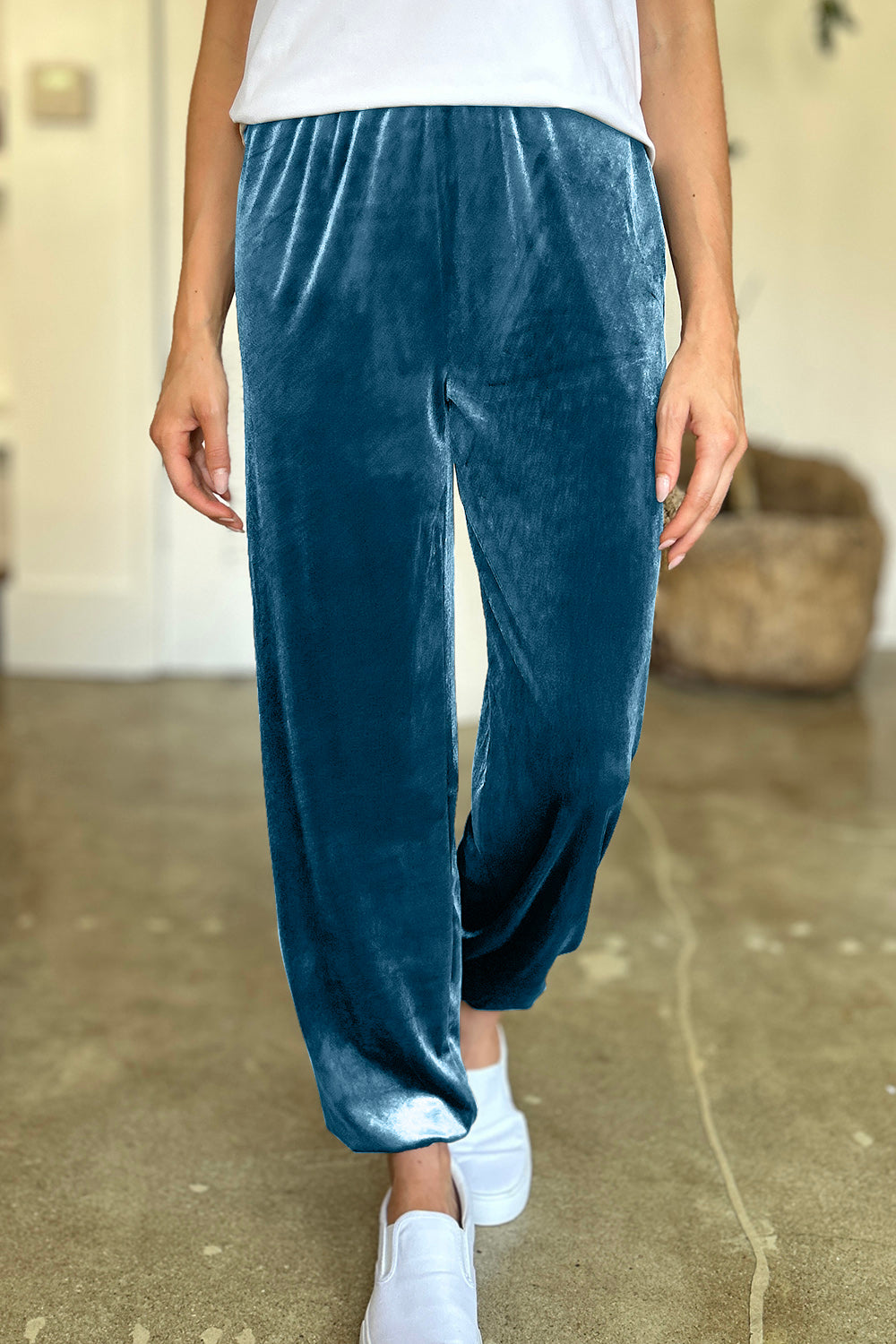 FAM-FAM Pocketed Elastic Waist Joggers - Luxe4Everyday Pants