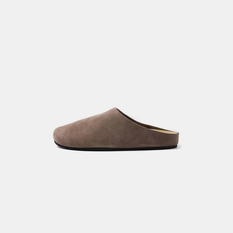 Suede Round Toe Slip-Ons - Luxe4Everyday Taupe / 35(US4) Shoes