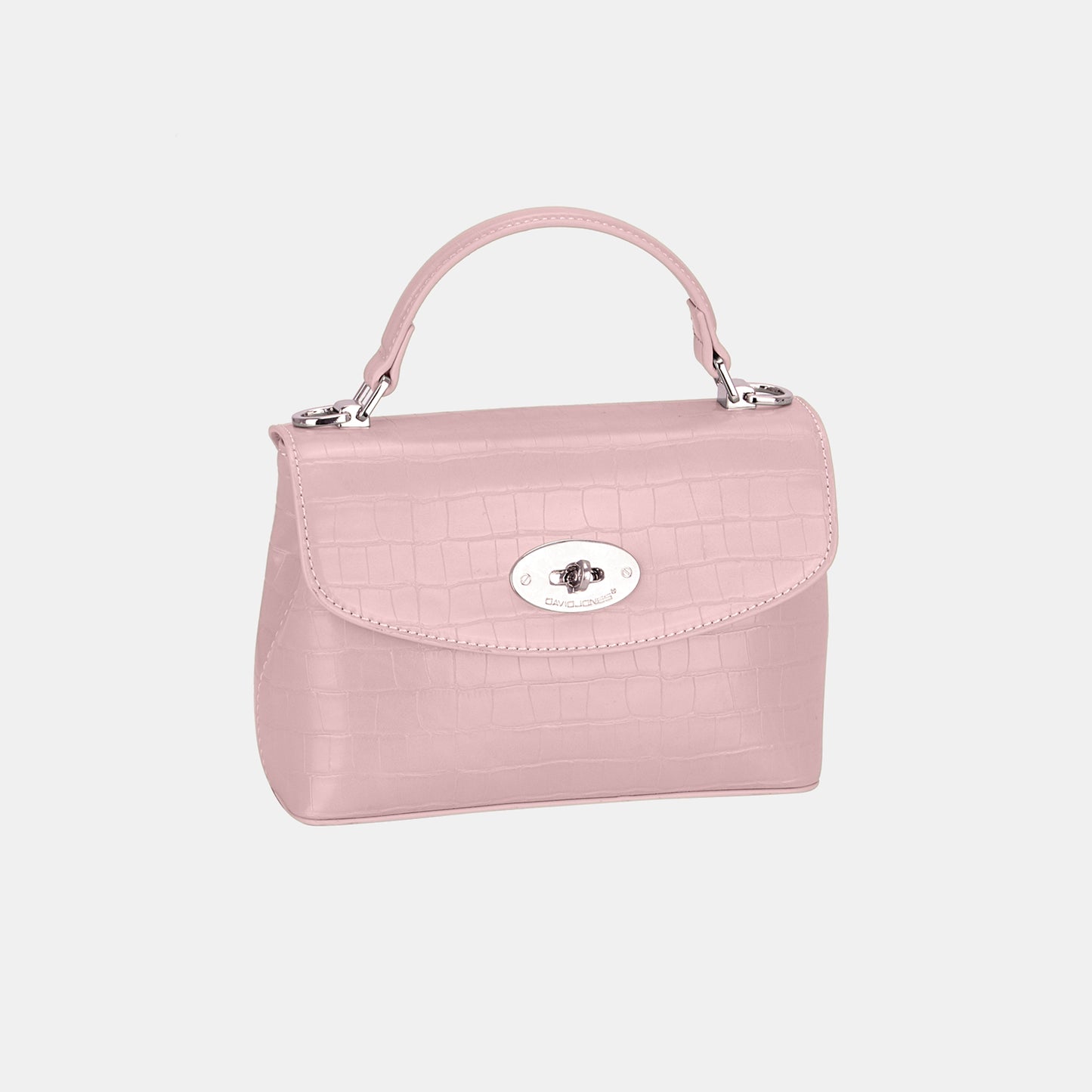 David Jones Texture PU Leather Handbag - Luxe4Everyday Pink / One Size Bags