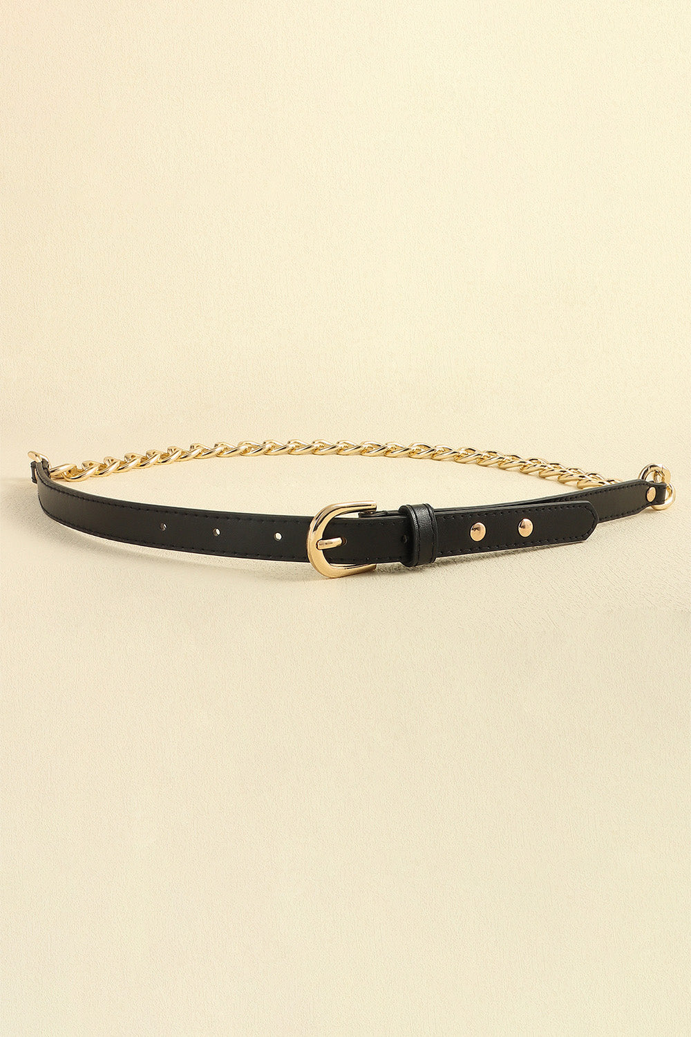 PU Leather Chain Belt - Luxe4Everyday Black / One Size Belt