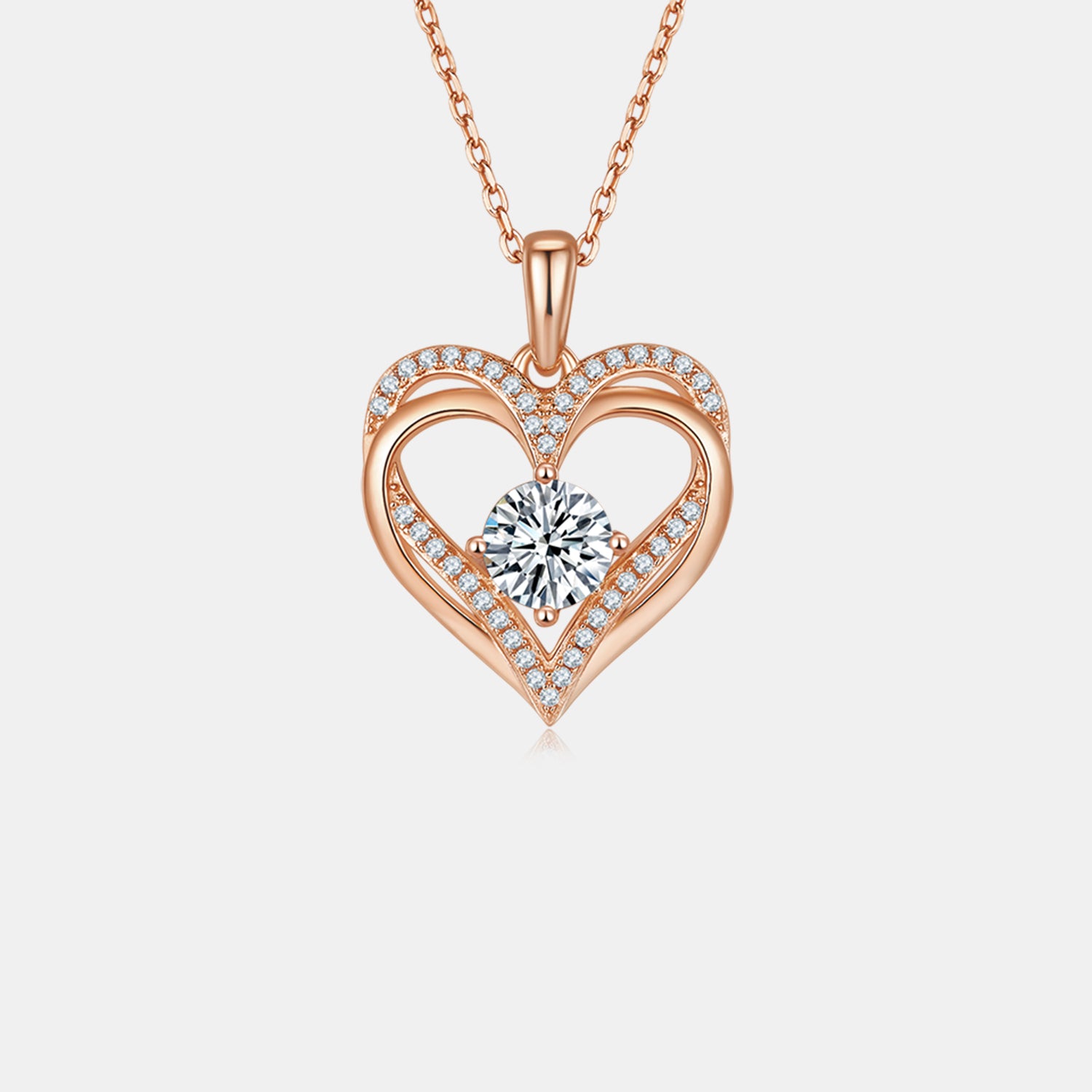 1.2 Carat Moissanite 925 Sterling Silver Heart Necklace - Luxe4Everyday Necklace