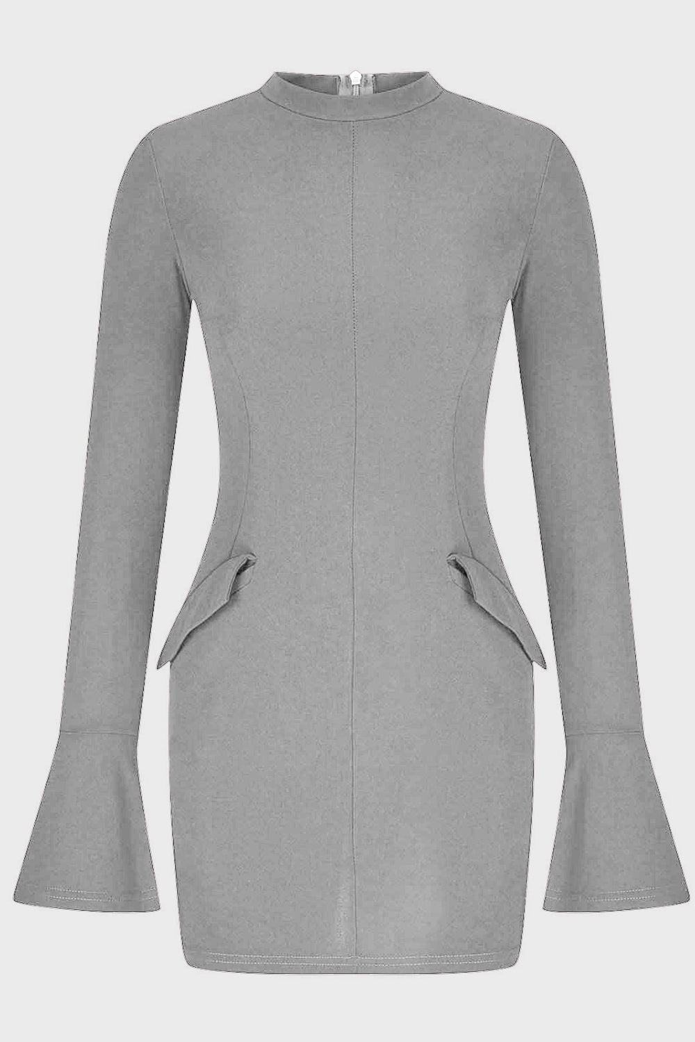 Mock Neck Long Sleeve Mini Dress - Luxe4Everyday dress