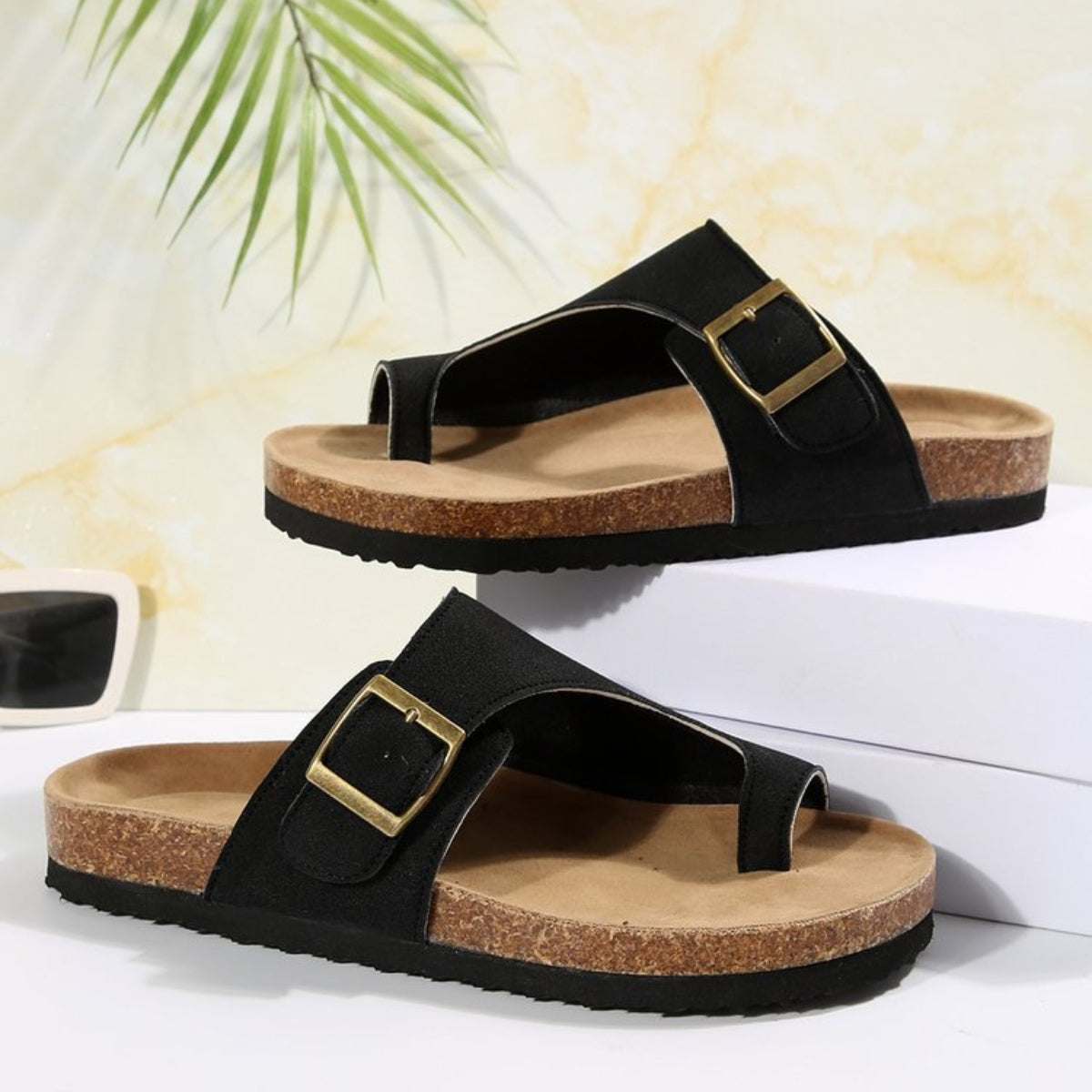 Open Toe Buckle Sandals - Luxe4Everyday Shoes