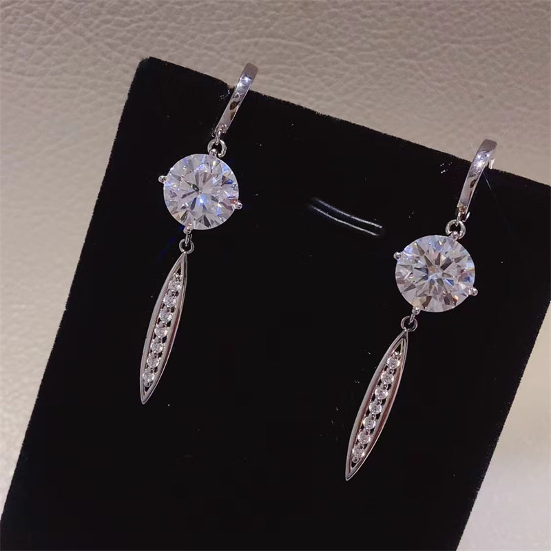 10 Carat Moissanite 925 Sterling Silver Earrings - Luxe4Everyday Earrings