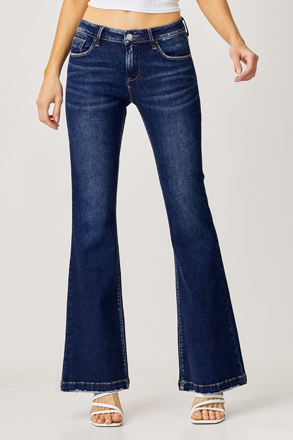 RISEN Full Size Low Rise Flare Jeans - Luxe4Everyday Jeans