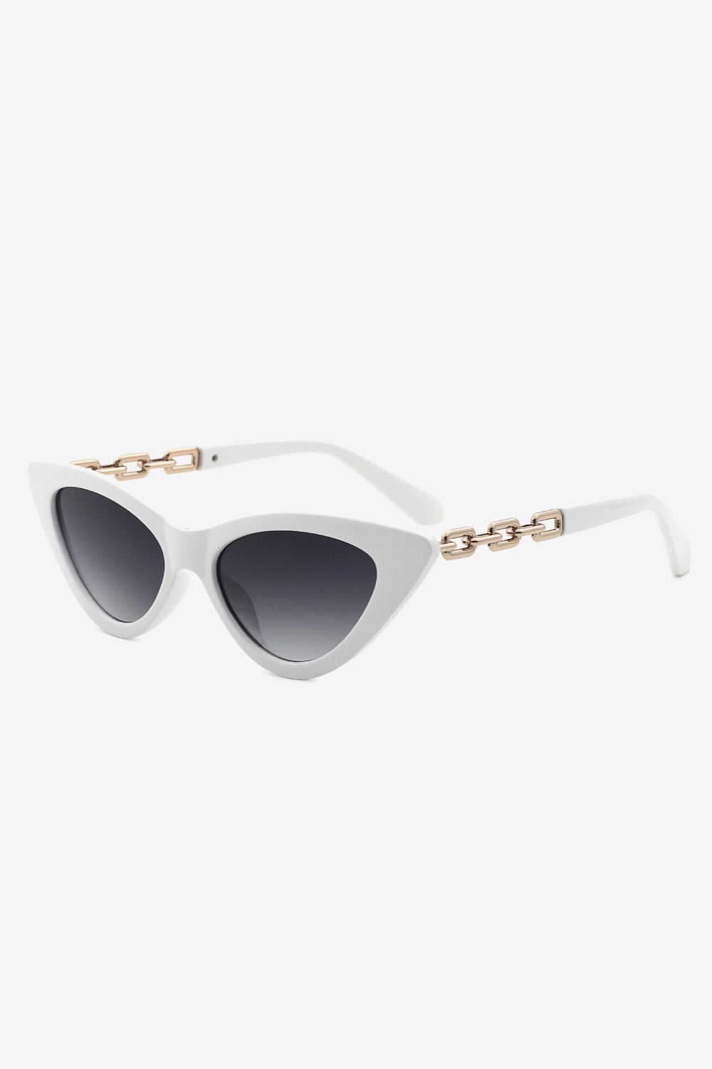 Chain Detail Cat-Eye Sunglasses - Luxe4Everyday Light Gray / One Size Sunglasses