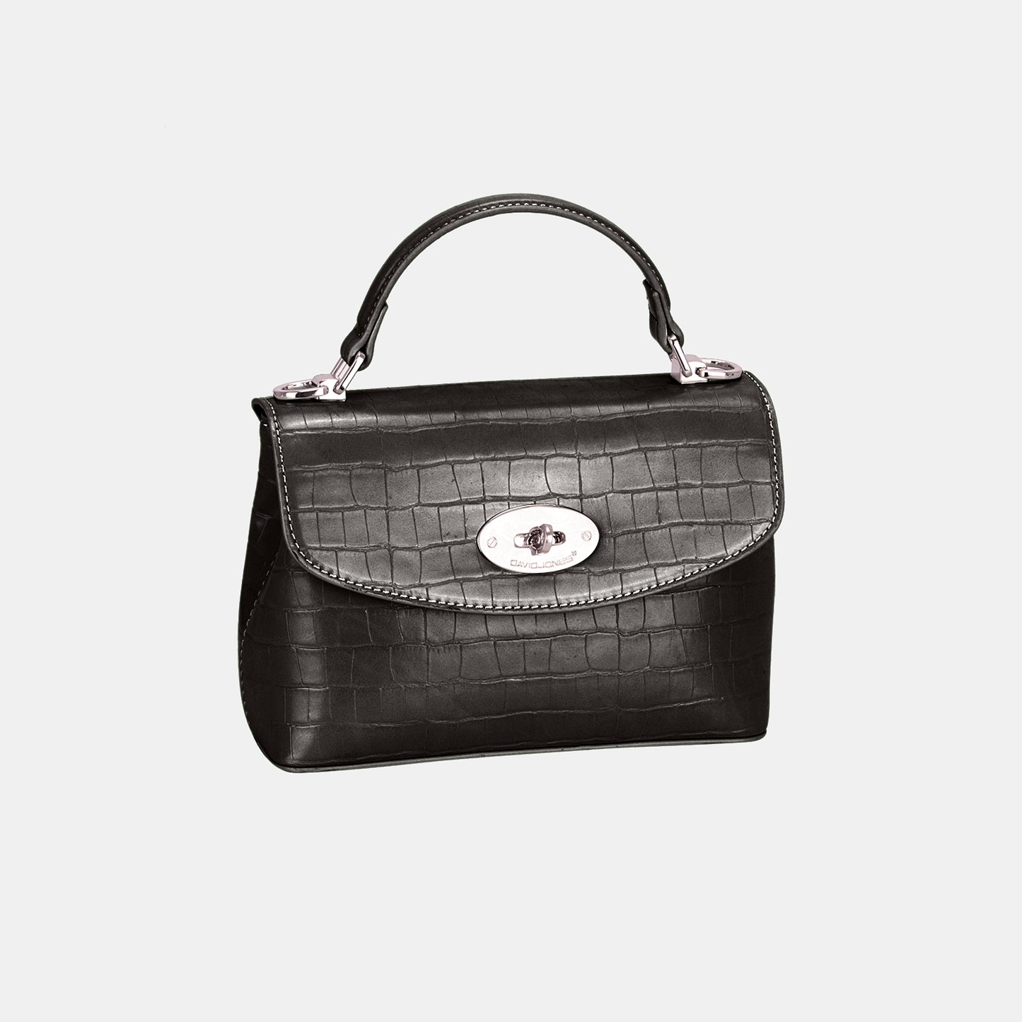 David Jones Texture PU Leather Handbag - Luxe4Everyday Black / One Size Bags