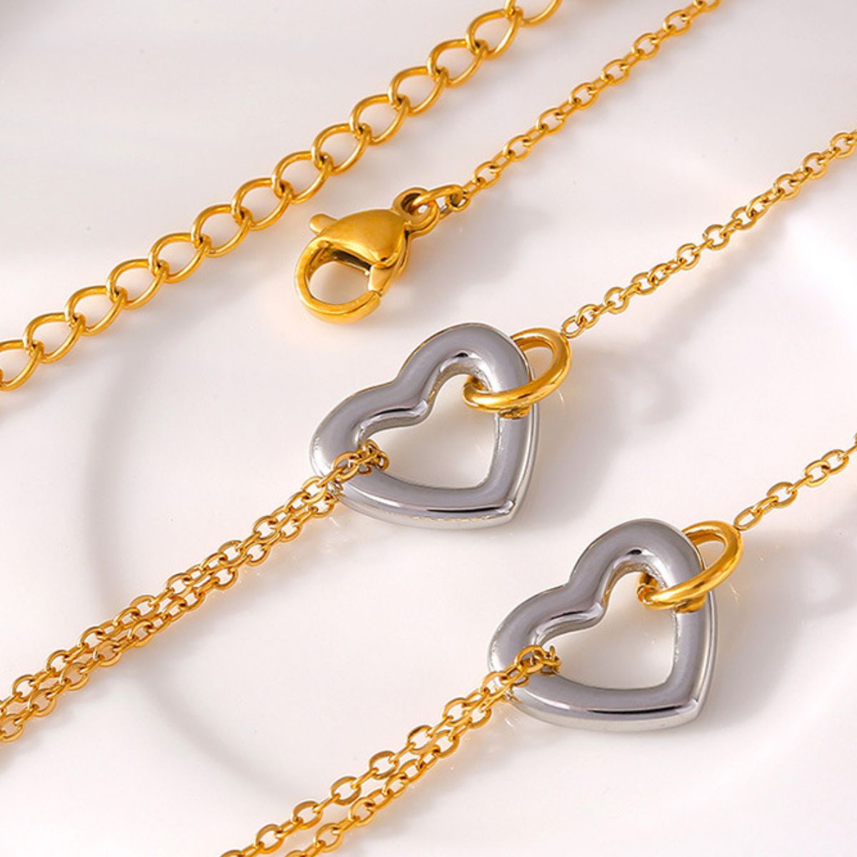 18K Gold-Plated Heart Bracelet - Luxe4Everyday Jewelry